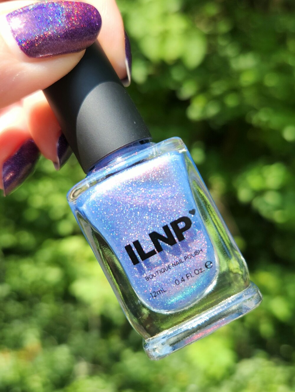 ILNP 💙 Bluebell ✨️ Enchanting Sky Blue Shimmer Polish